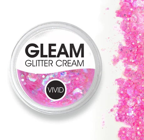 VIVID Glitter |  GLEAM Glitter Cream | Large PRINCESS PINK (30gr)
