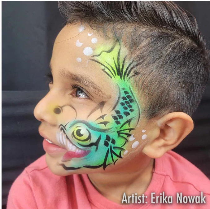 Stencil Eyes / Profiles - Face Painting Stencil - Glow Fish