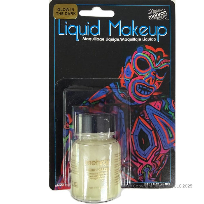 Mehron | Liquid Makeup - GLOW IN THE DARK - 1 fl oz / 30ml Jar