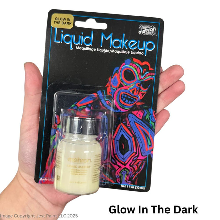 Mehron | Liquid Makeup - GLOW IN THE DARK - 1 fl oz / 30ml Jar