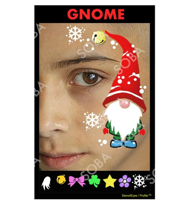 Stencil Eyes / Profiles - Face Painting Stencil - Gnome