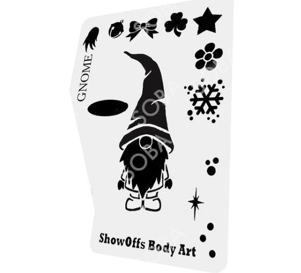 Stencil Eyes / Profiles - Face Painting Stencil - Gnome