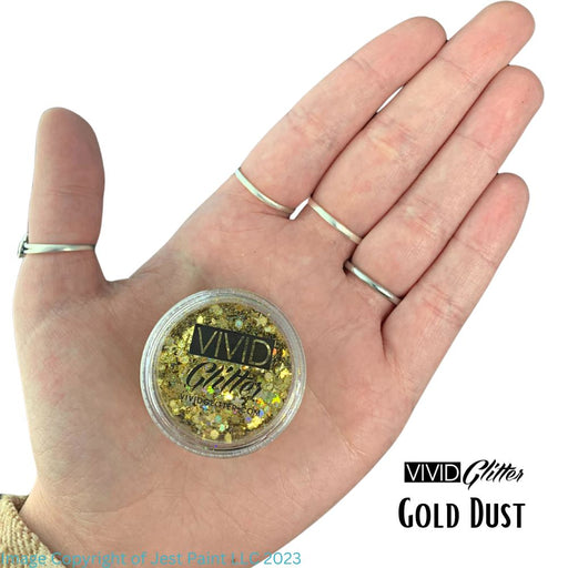VIVID Glitter | LOOSE Chunky Hair and Body Glitter - Gold Dust (7.5gr)