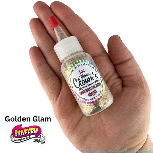 Mama Clown's Famous Glitter | Face Paint Glitter Poof - Opaque Golden Glam (1oz)