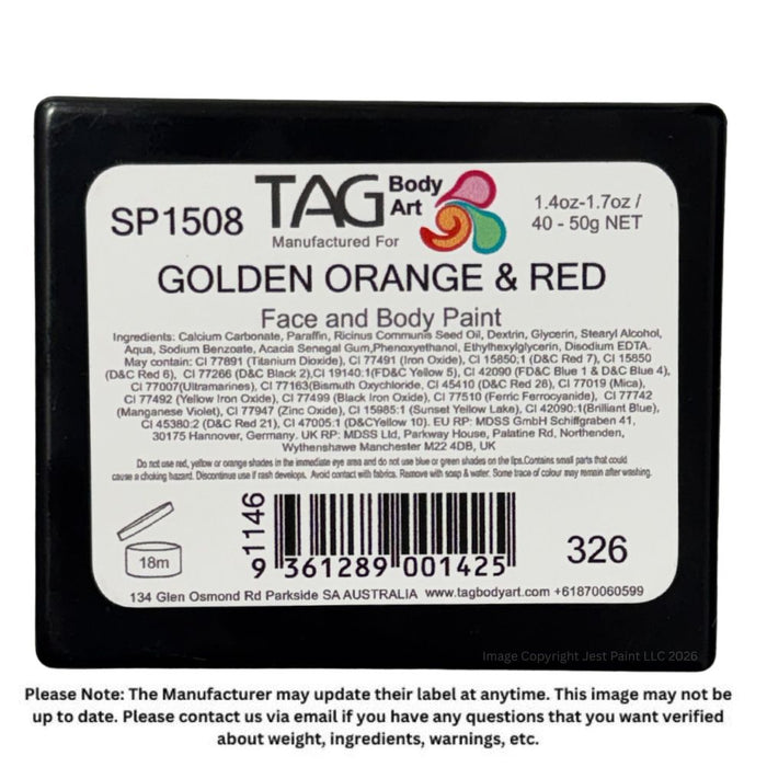 TAG Face Paint Split - Red and Golden Orange 50gr   #1