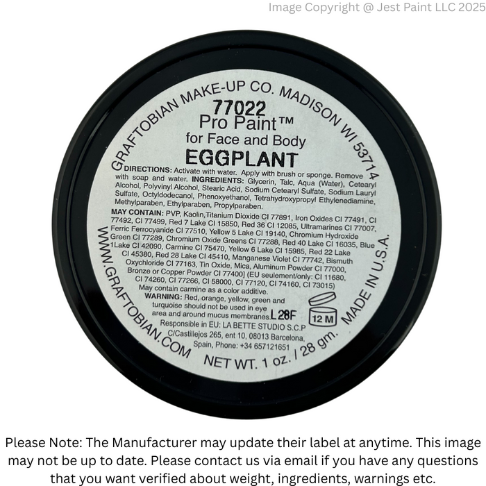Graftobian Pro Face Paint - Eggplant 28gr