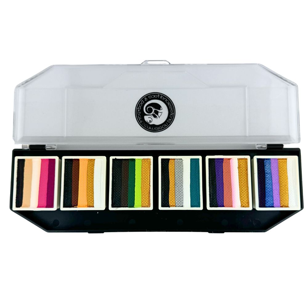 Cameleon Face Paint | Split Cake Colorblock Palette - Grown Up Glitz 2 ...