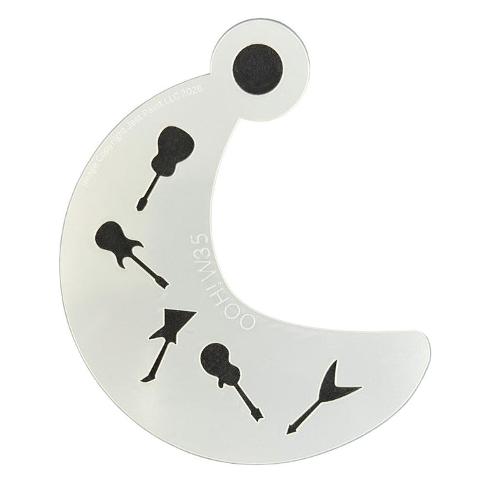 Ooh! Face Painting Stencil | Guitar Wrap (W35)