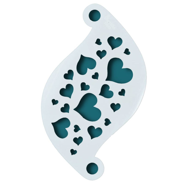 Superstar  | Face Painting Stencil - Hearts   77002