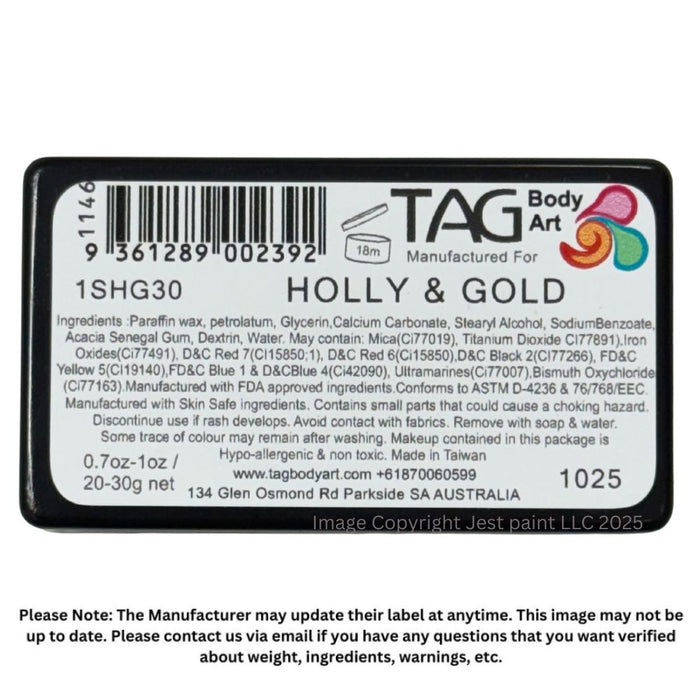 TAG Face Paint | 1 Stroke - Holly & Gold  #41