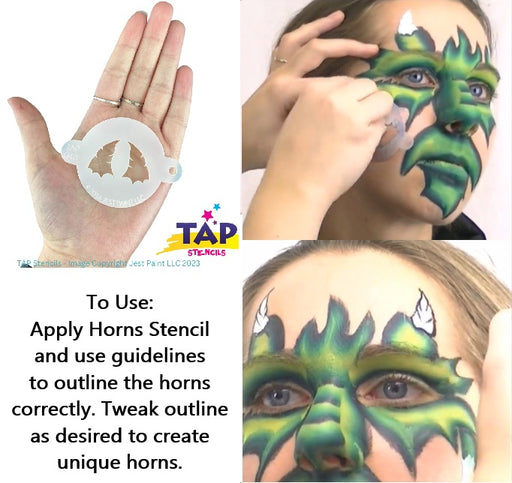 TAP 048 Face Painting Stencil - Horns