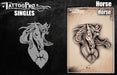 Tattoo Pro  | Body Painting Stencil - SINGLES Horse - S122