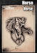 Tattoo Pro  | Body Painting Stencil - SINGLES Horse - S122