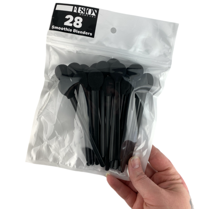Fusion | Face Painting Applicator - Black Washable Smoothie Blenders - 28 Pack