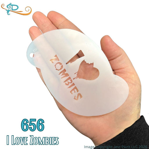 Diva Stencils | Face Painting Stencil | I Love Zombies (656)