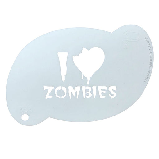 Diva Stencils | Face Painting Stencil | I Love Zombies (656)