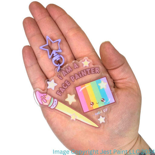 Lodie Up KEYCHAIN | Printed on Clear Plastic with Star Clasp -  I AM A FACE PAINTER