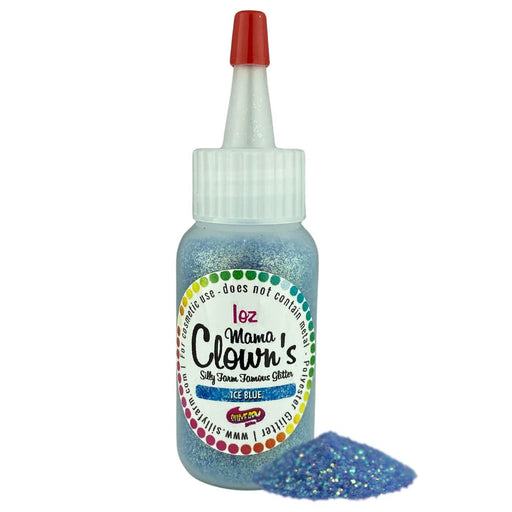 Mama Clown's Famous Glitter | Face Paint Glitter Poof - Semi Opaque Ice Blue (1oz)