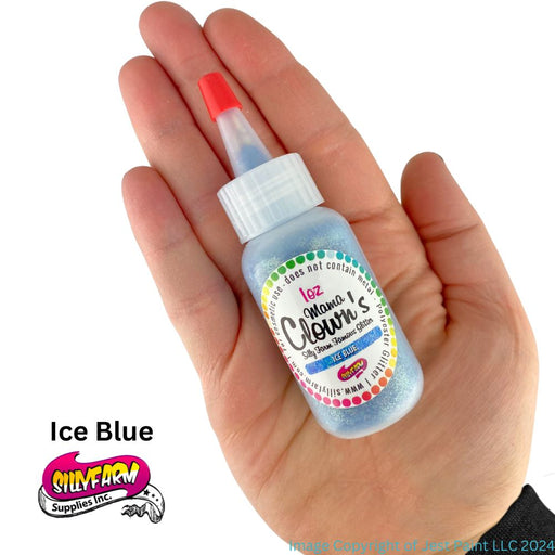 Mama Clown's Famous Glitter | Face Paint Glitter Poof - Semi Opaque Ice Blue (1oz)