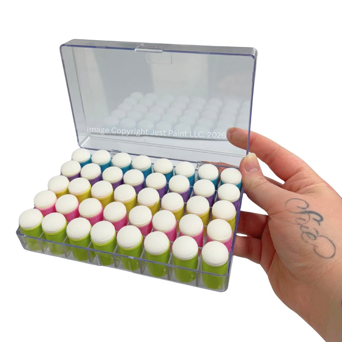Finger Dauber Face Painting Sponges in Case | 5 Colors - 40 units