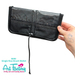 Art Factory | Single Row Brush Wallet with Zipper - All Black - MINI SIZE