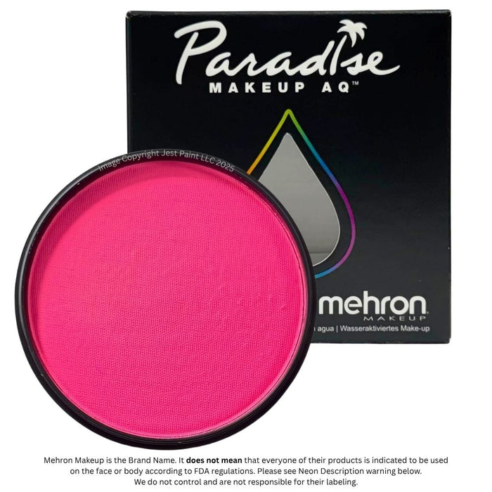 Paradise FX Paint By Mehron | NEON UV GLOW - (Pink) INTERGALACTIC 33gr (Non-Cosmetic Special FX)