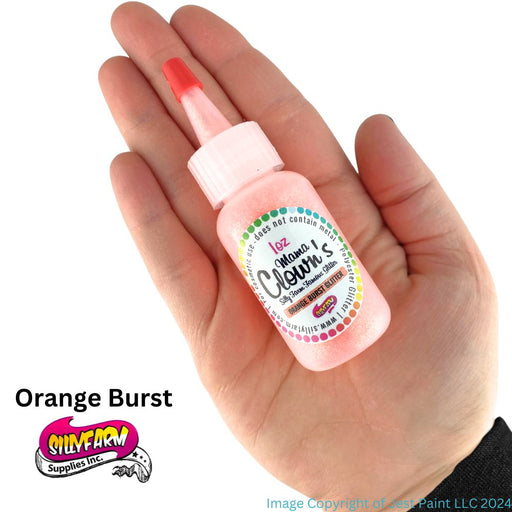 Mama Clown's Famous Glitter | Face Paint Glitter Poof - Iridescent Orange Burst (1oz)