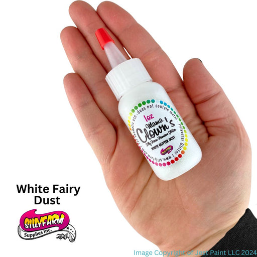 Mama Clown's Famous Glitter | Face Paint Glitter Poof- Iridescent White Fairy Dust (1oz)