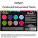 Paradise Face Paint By Mehron | Coated Card Stock Magnetic Case - 8 Color ISLAND Palette