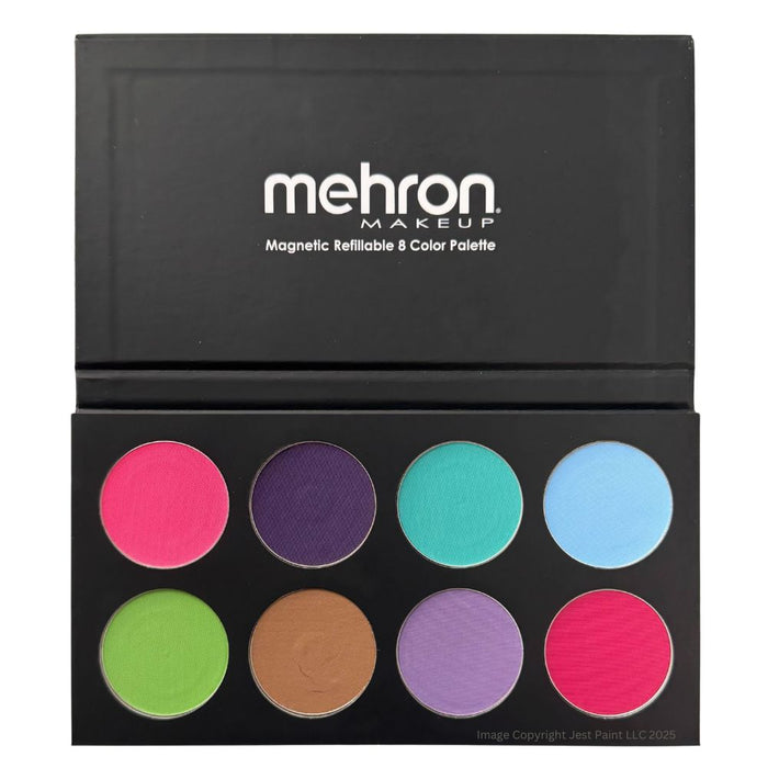 Paradise Face Paint By Mehron | Coated Card Stock Magnetic Case - 8 Color ISLAND Palette