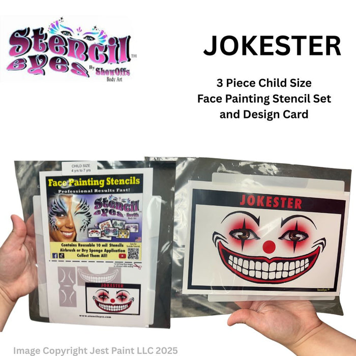 Stencil Eyes - Face Painting Stencil - Jokester (Child Size)