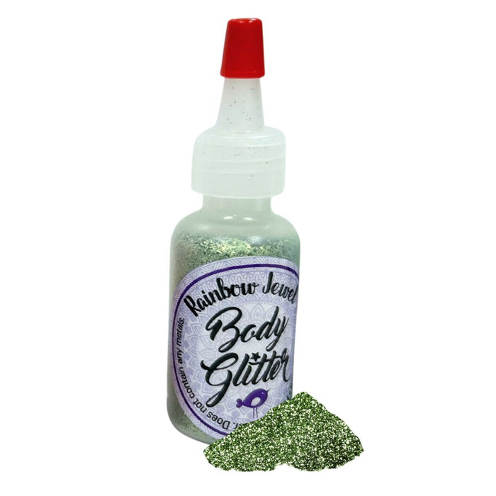 Art Factory | Rainbow Jewel Body Glitter Poof- Jade Green (1/2oz)