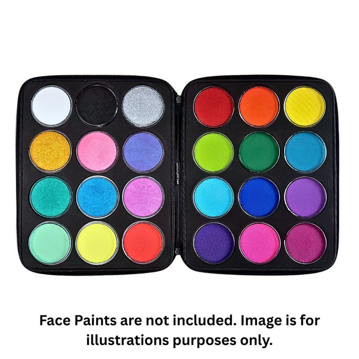 Jest Paint - Ultimate Professional Face Painting Case with Two Removable Foam Inserts