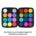 Jest Paint - Ultimate Professional Face Painting Case with Two Removable Foam Inserts