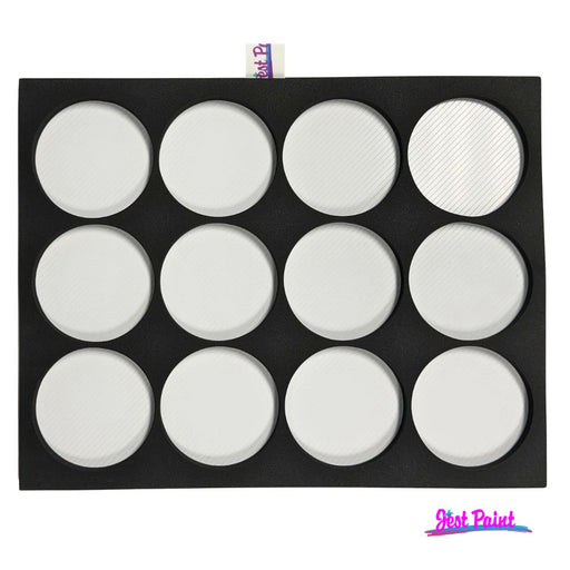 Jest Paint | Face Painting Foam Insert - 12 Round Slots (Holds 12 FUSION/Global/ TAG/FPA/Cameleon/ DFX/ Kryvaline)