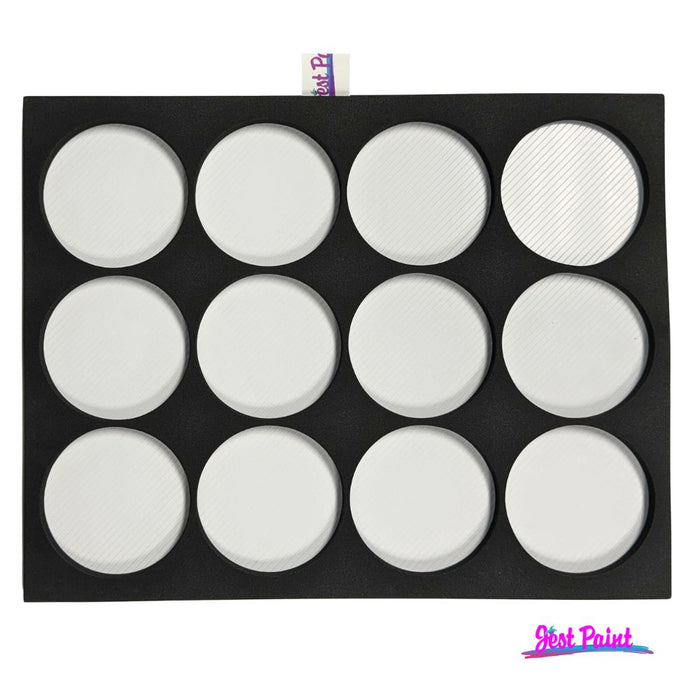 Jest Paint | Face Painting Foam Insert - 12 Round Slots (Holds 12 FUSION/Global/ TAG/FPA/Cameleon/ DFX/ Kryvaline)