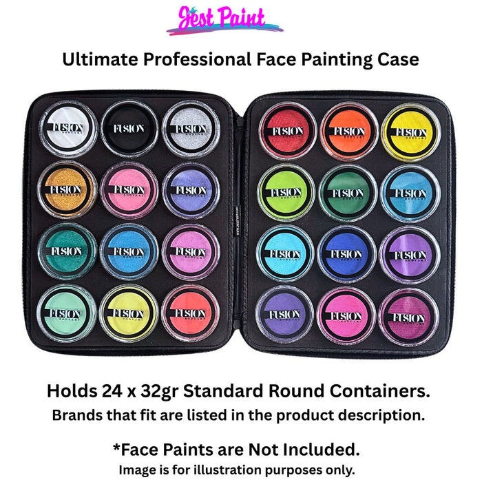 Jest Paint - Ultimate Professional Face Painting Case with Two Removable Foam Inserts