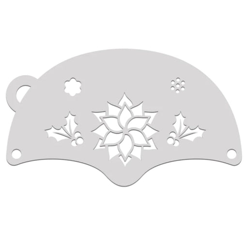 Ooh! Face Painting Stencil | Poinsettia and Holly Mask (K14)