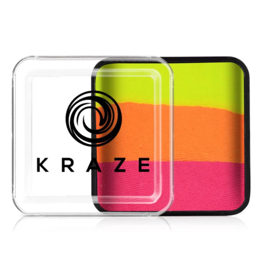 Kraze FX Special Effects Paints | Domed Rainbow Cake - Neon GLOW 25gr (SFX - Non Cosmetic)
