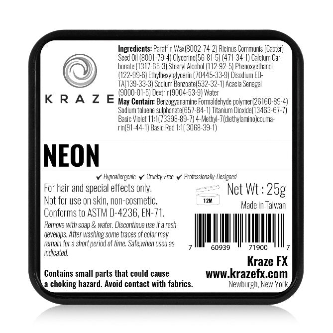 Kraze FX Special Effects Paints | Domed Rainbow Cake - Neon GLOW 25gr ...