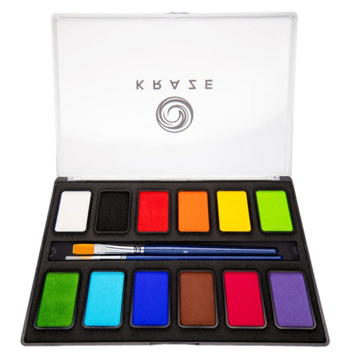 Kraze FX Face Paints |  ESSENTIAL Large 12 Color Palette (10 grams each)