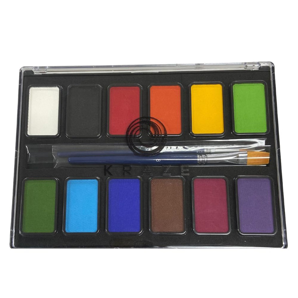 Kraze FX Face Paints | ESSENTIAL Large 12 Color Palette (10 grams each ...