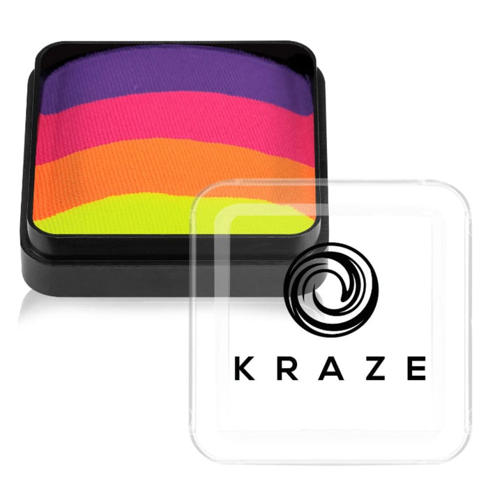 Kraze FX Special Effects Paints | Domed Rainbow Cake - Square Neon Bliss 25gr (SFX - Non Cosmetic)
