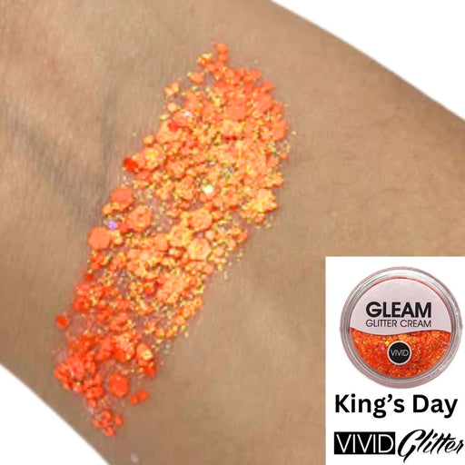 VIVID Glitter |  GLEAM Glitter Cream | Small UV King's Day (Orange) (10gr)