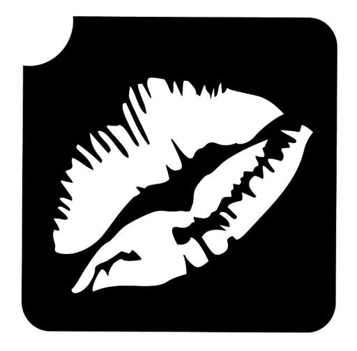 Art Factory | Glitter Tattoo Stencil - (528) Kiss - 5 Pack - #63