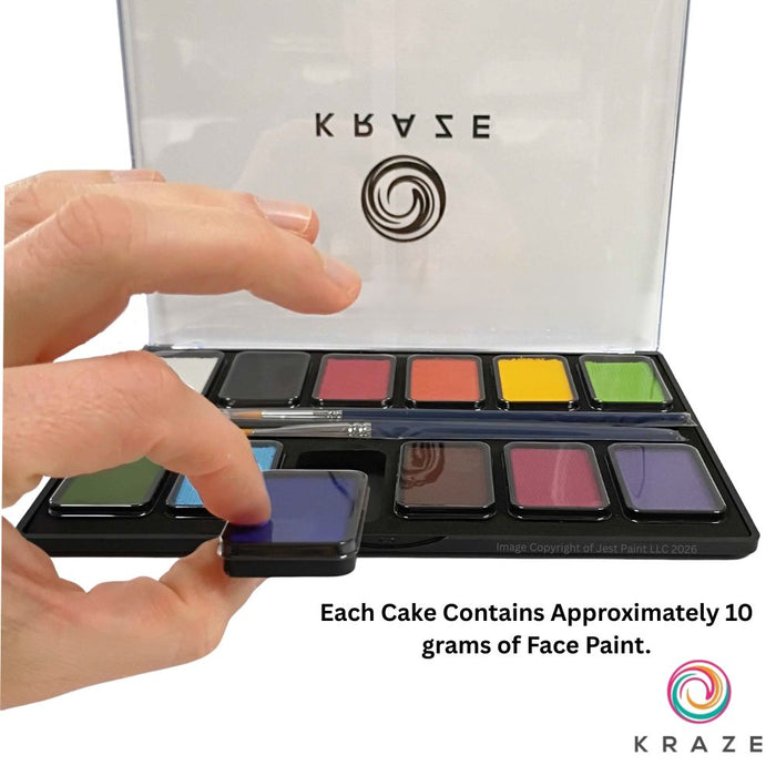 Kraze FX Face Paints |  ESSENTIAL Large 12 Color Palette (10 grams each)