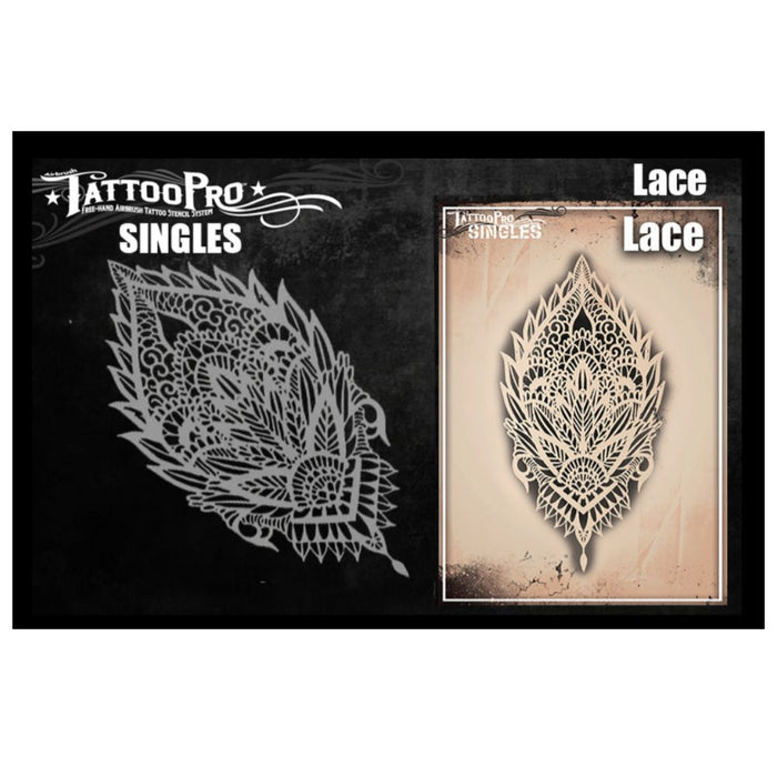 Tattoo Pro  | Body Painting Stencil - Lace - S103