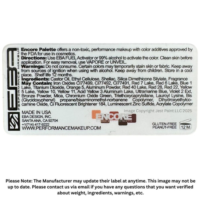 Encore - Alcohol Activated Makeup Palette - SFX Edition (30gr)