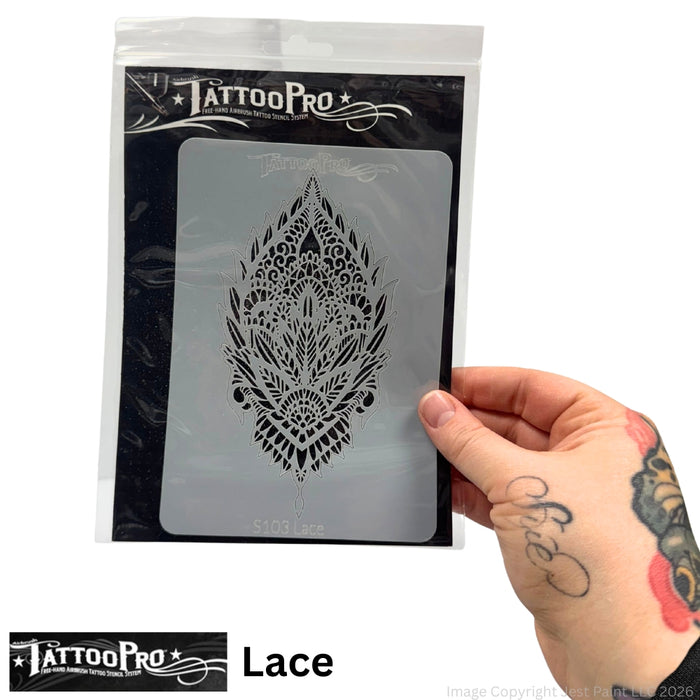 Tattoo Pro  | Body Painting Stencil - Lace - S103