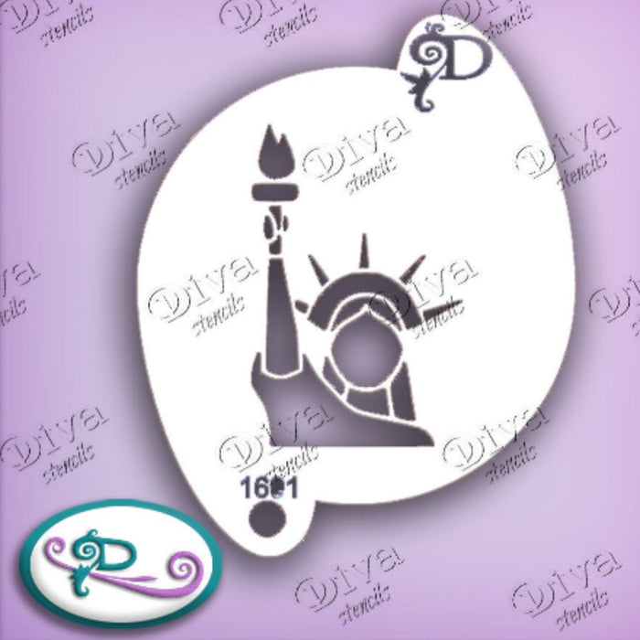 Diva Stencils | Face Painting Stencil | Lady Liberty (1601)